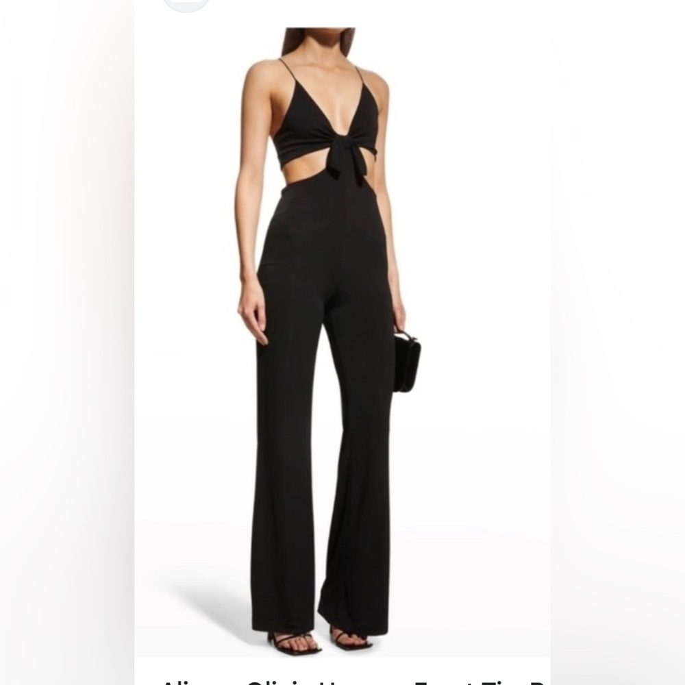 Alice + Olivia Black Cutout Jumpsuit